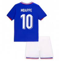 Maglie da calcio Francia Kylian Mbappe #10 Prima Maglia Bambino Europei 2024 Manica Corta (+ Pantaloni corti)